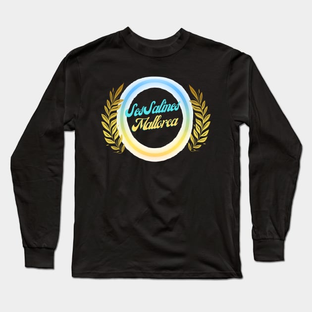 Ses Salines, Mallorca Spain Long Sleeve T-Shirt by Papilio Art